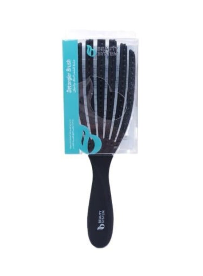 فرشاة تصفيف وفك تشابك الشعر بتصميم مريح لون أسود